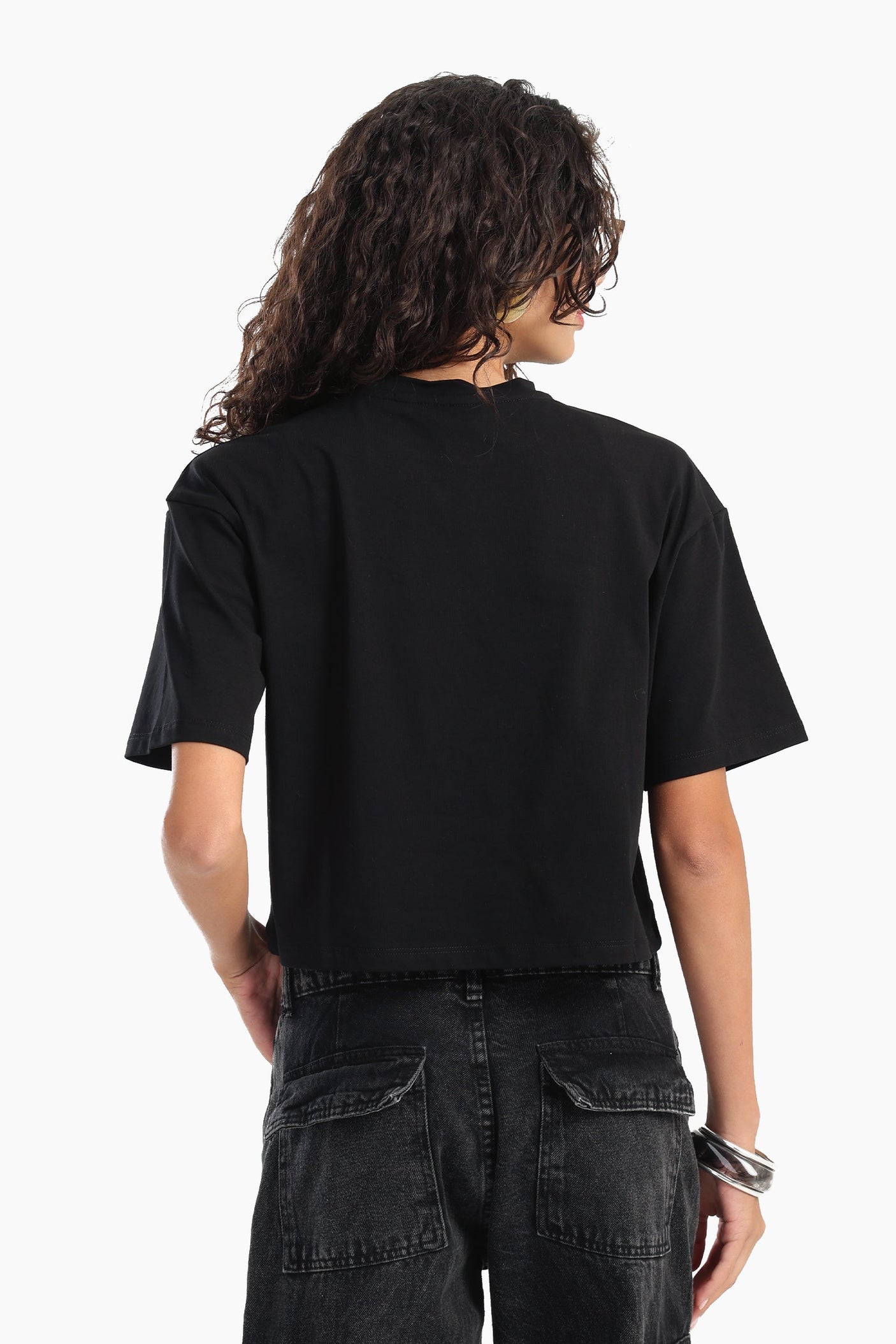 Carina - Plain Crop T-Shirt