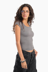 Carina - Ribbed Slim Fit Top