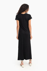 Carina - Solid Pattern Midi Dress