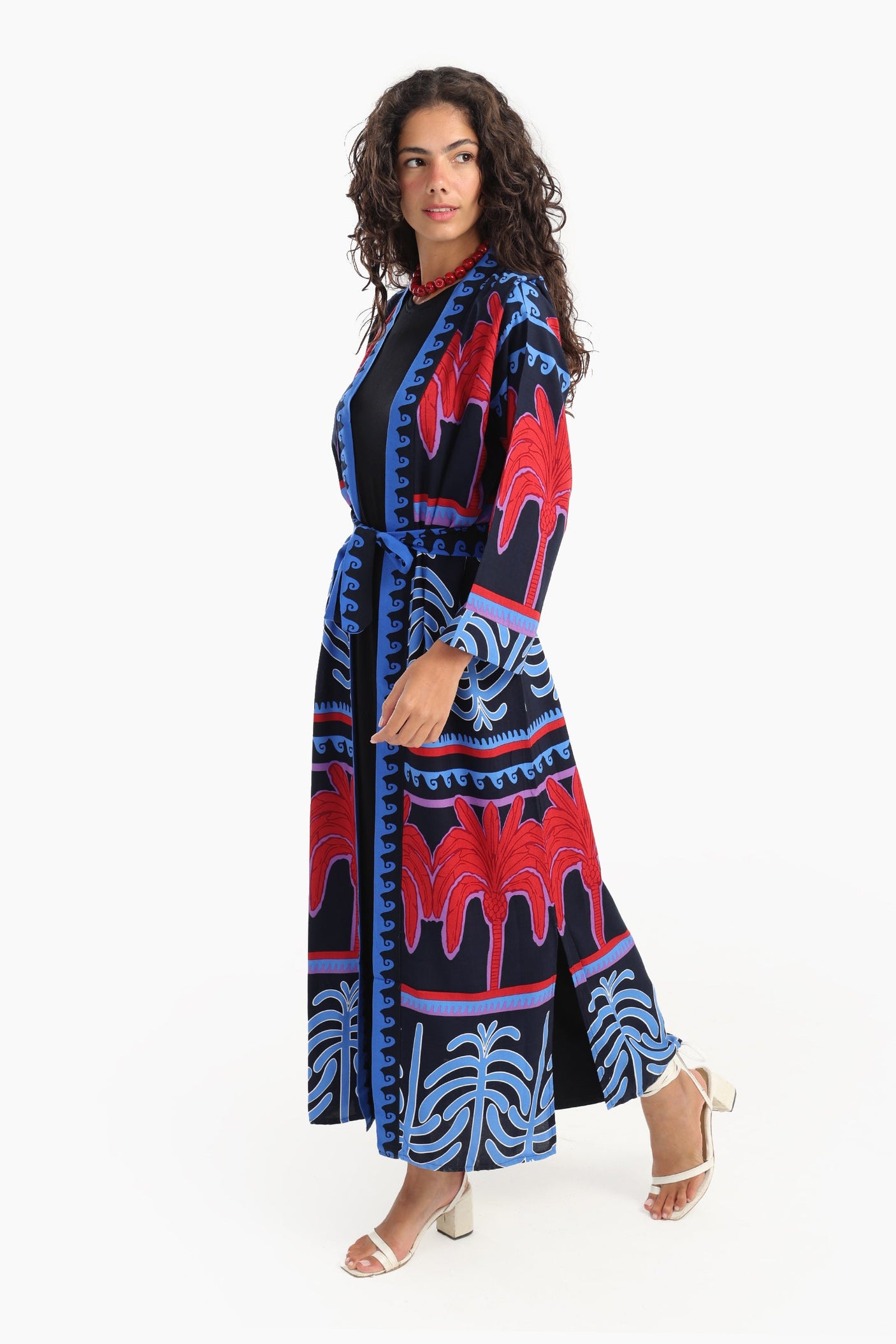 Carina - Palm Printed Cardigan