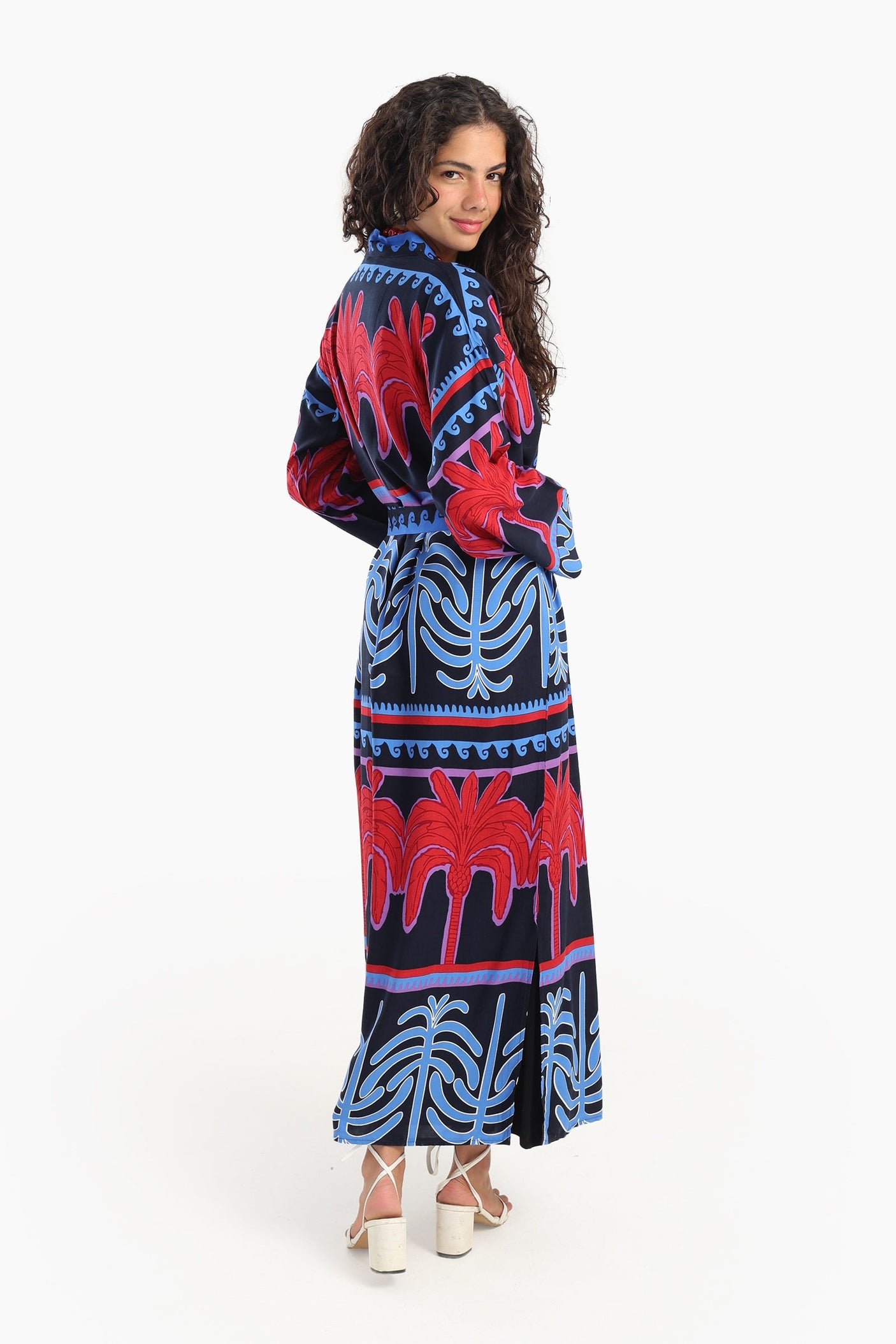 Carina - Palm Printed Cardigan