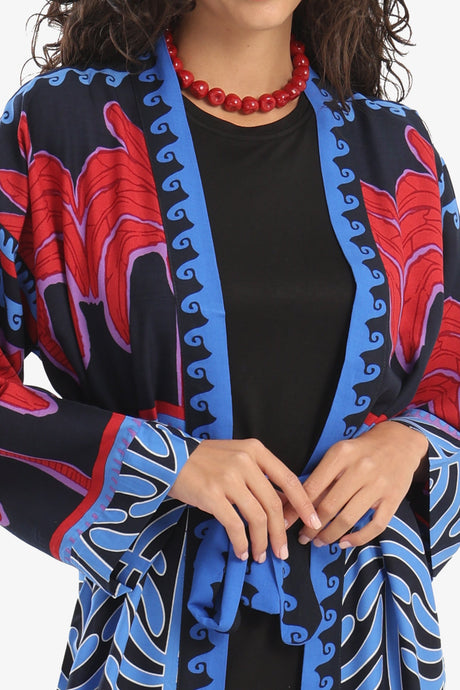 Carina - Palm Printed Cardigan