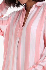Striped Midi Collared Dress