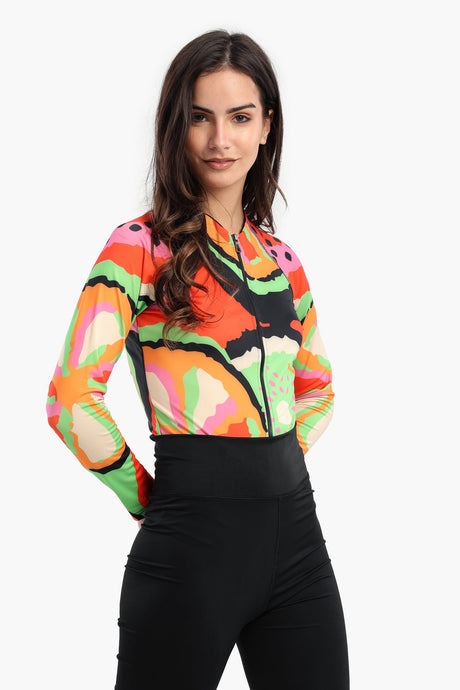 Carina - Fruity Rash Guard Swimsuit