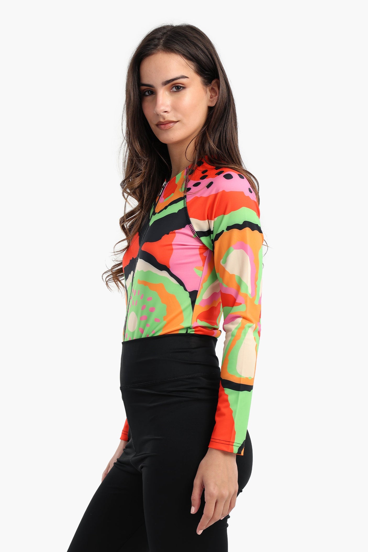 Carina - Fruity Rash Guard Swimsuit