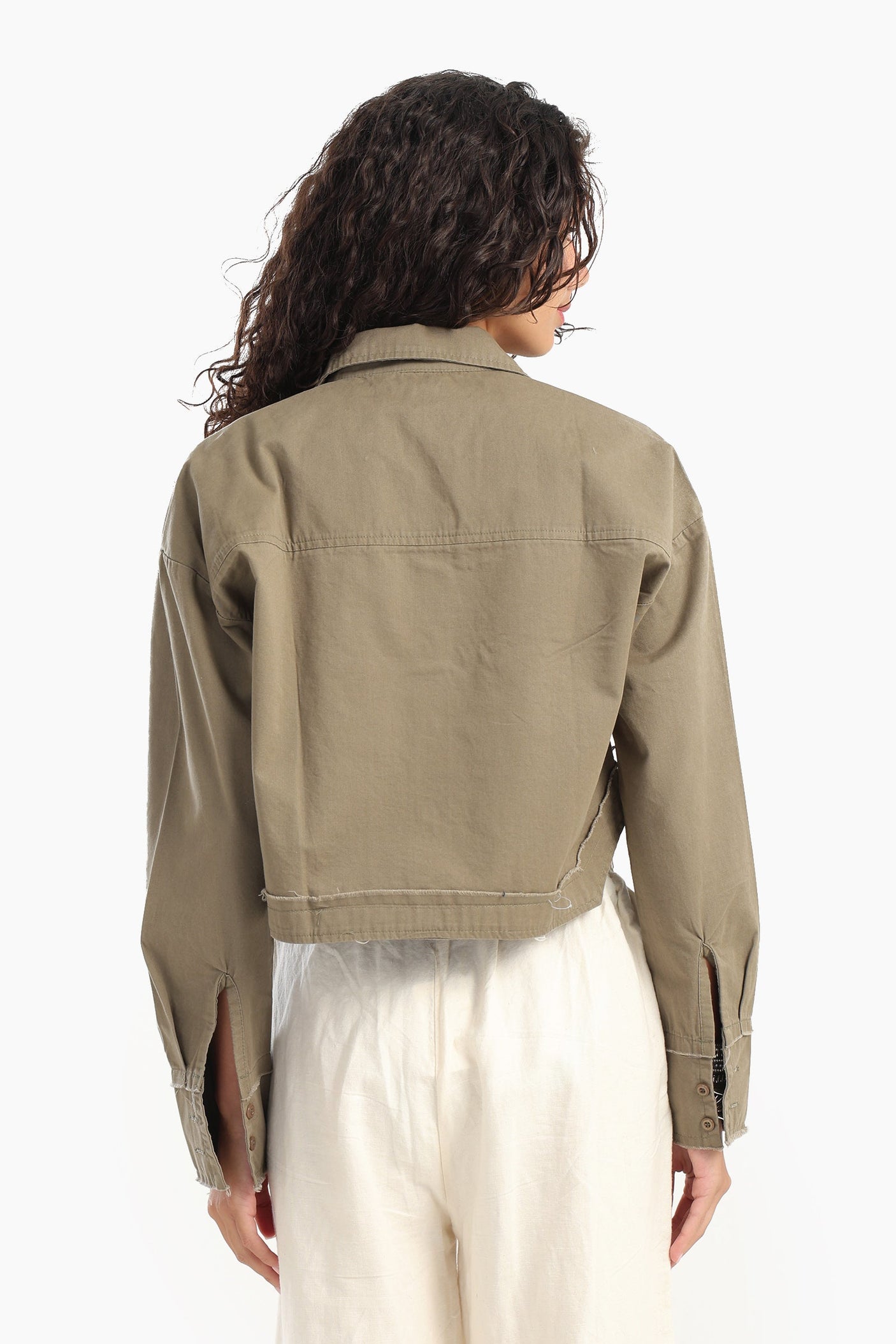Carina - Cropped Shirt with Side Print