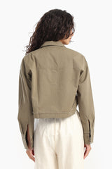 Carina - Cropped Shirt with Side Print