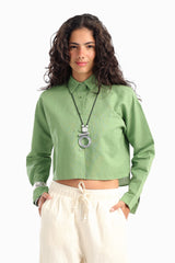 Carina - Long Sleeves Cropped Shirt