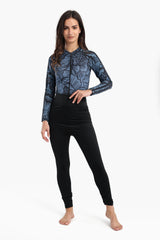 Carina - Floral Rash Guard Swimsuit
