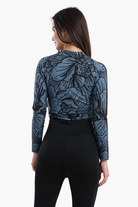 Carina - Floral Rash Guard Swimsuit