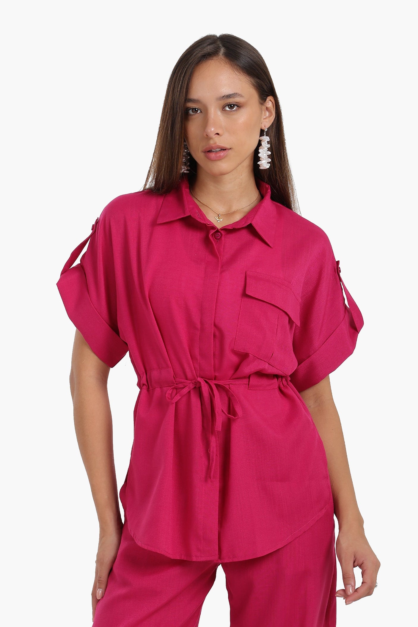 Carina - Lounge Shirt with Drawstring Waist
