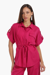 Carina - Lounge Shirt with Drawstring Waist