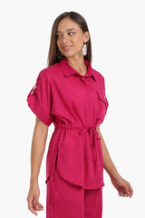 Carina - Lounge Shirt with Drawstring Waist