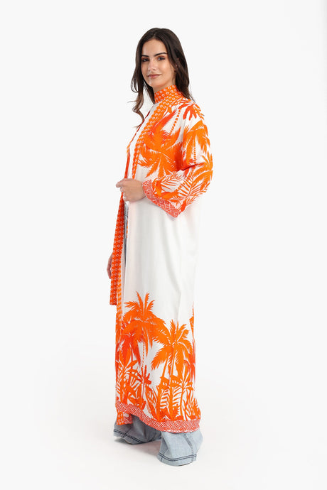 Carina - Palm Trees Printed Kimono