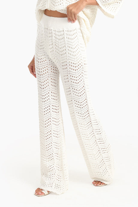 Carina - Fishnet Cotton Beach Pants