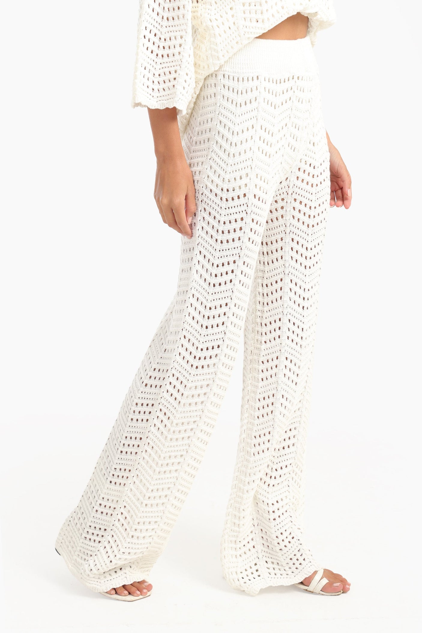 Carina - Fishnet Cotton Beach Pants