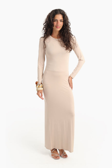 Carina - Slim Dress with Back Slit