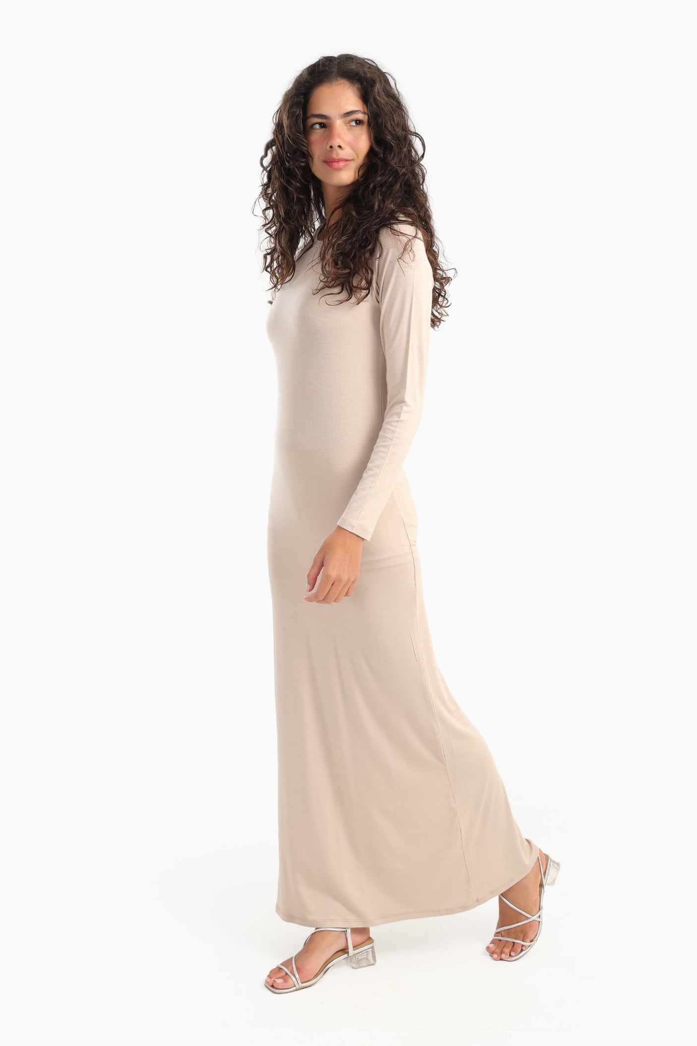 Carina - Slim Dress with Back Slit