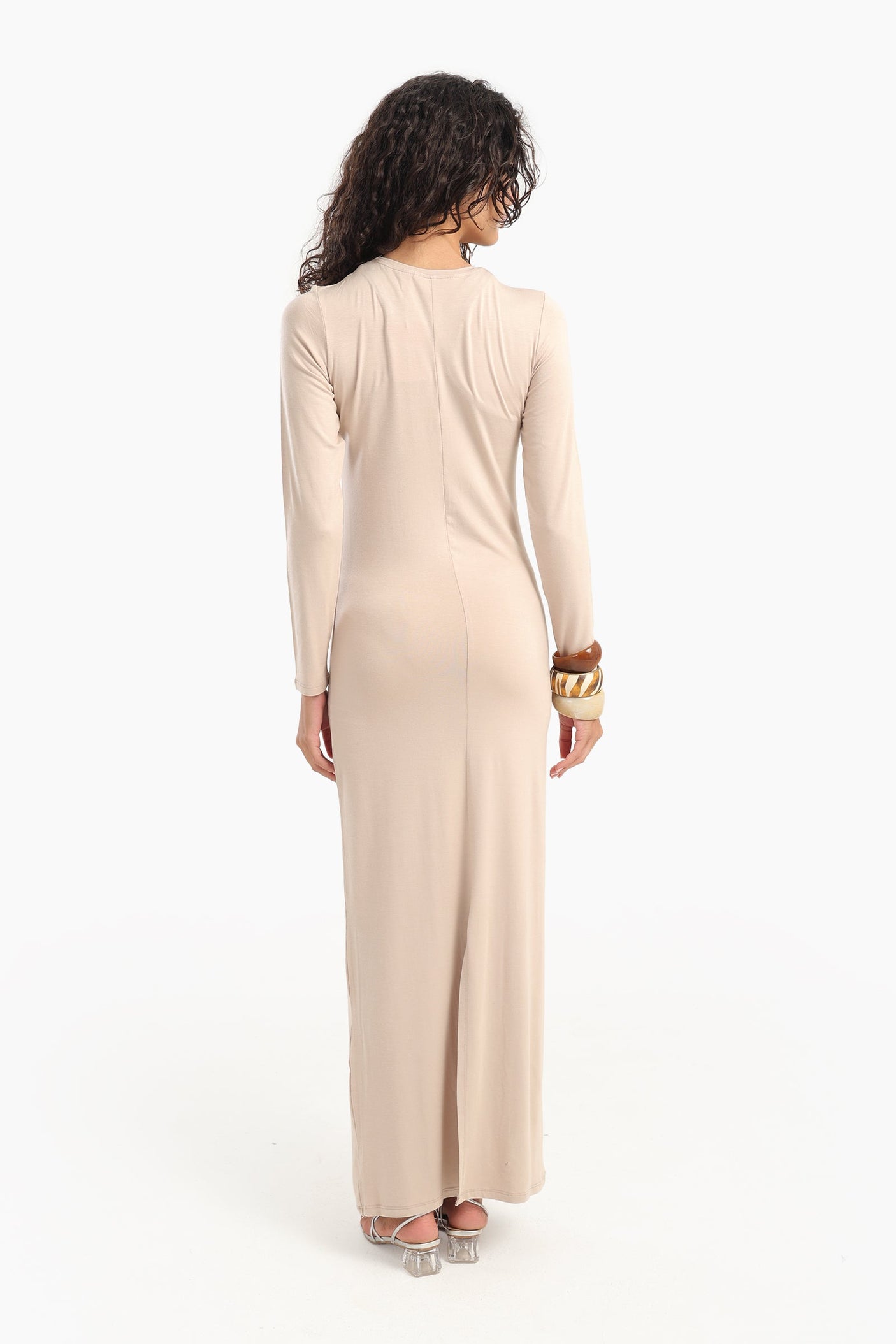 Carina - Slim Dress with Back Slit