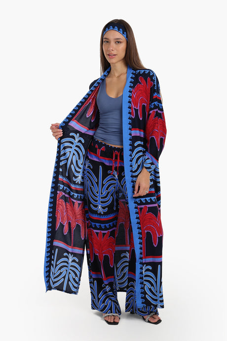 Carina - Palm Printed Cardigan