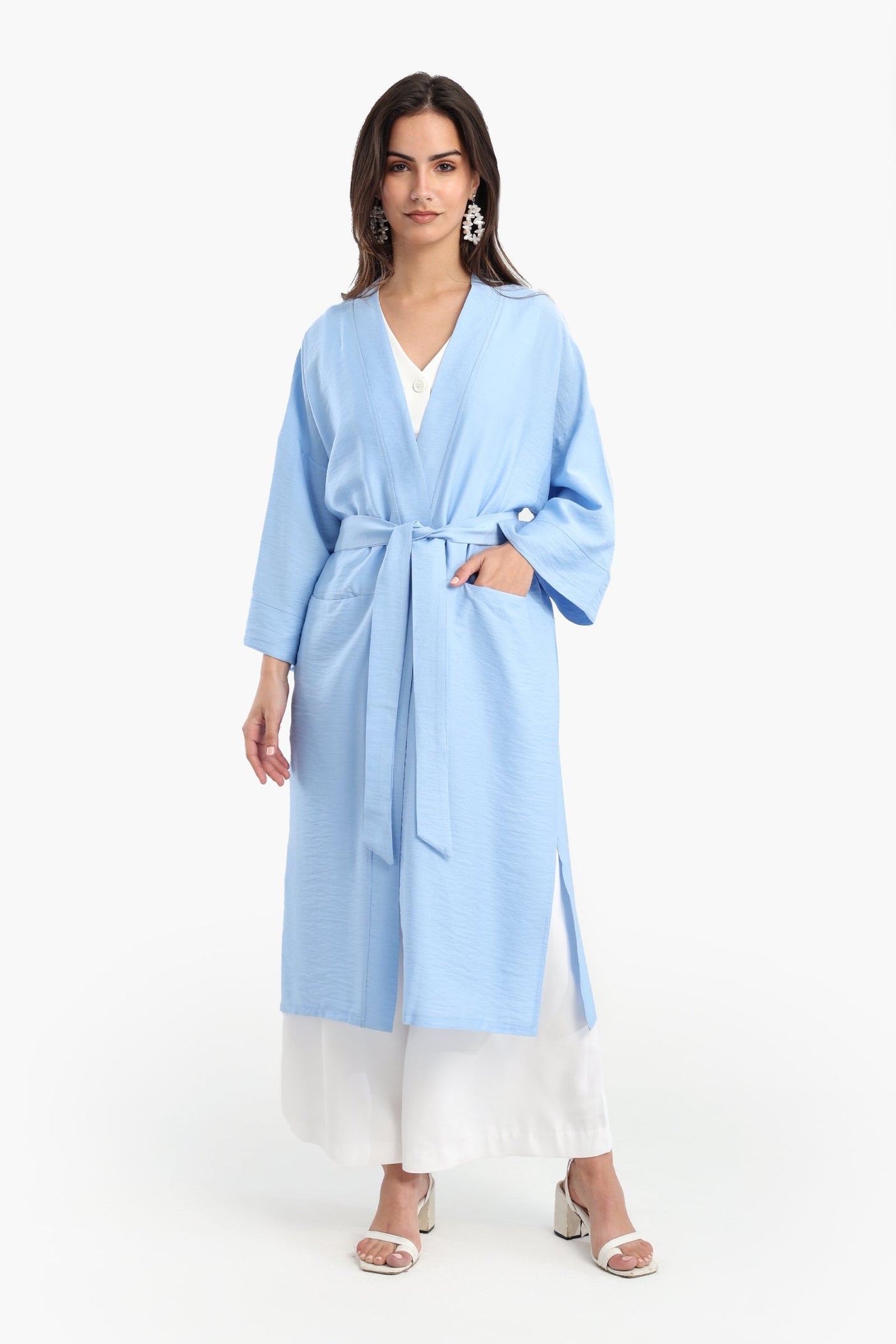 Carina - Blue Open Front Kimono