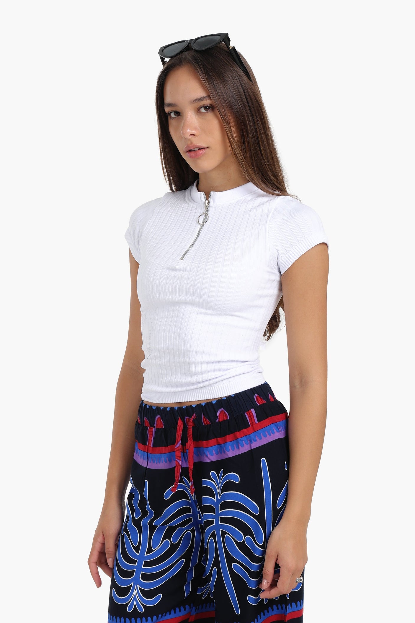 carina - Ribbed Seamless Half Zip Top