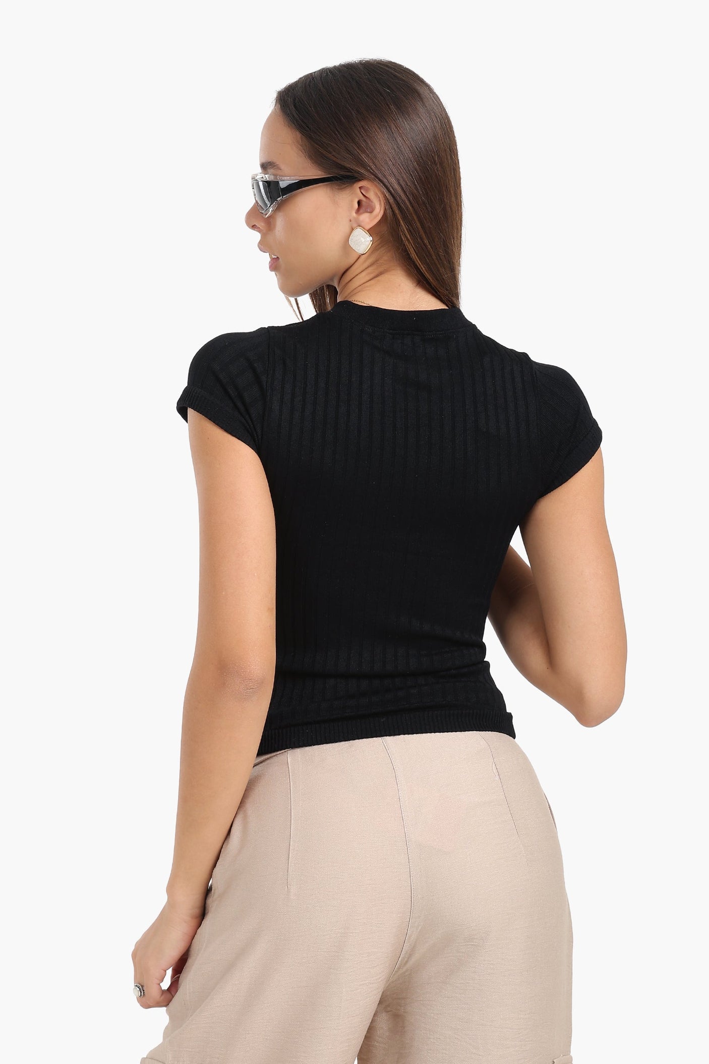 carina - Ribbed Seamless Half Zip Top