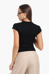 carina - Ribbed Seamless Half Zip Top