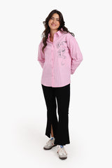 Striped Floral Print Shirt
