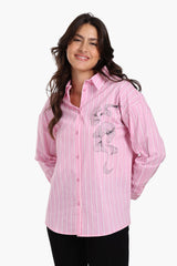Striped Floral Print Shirt