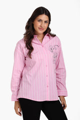 Striped Floral Print Shirt