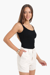 carina - Seamless Microfiber Crinkled Top
