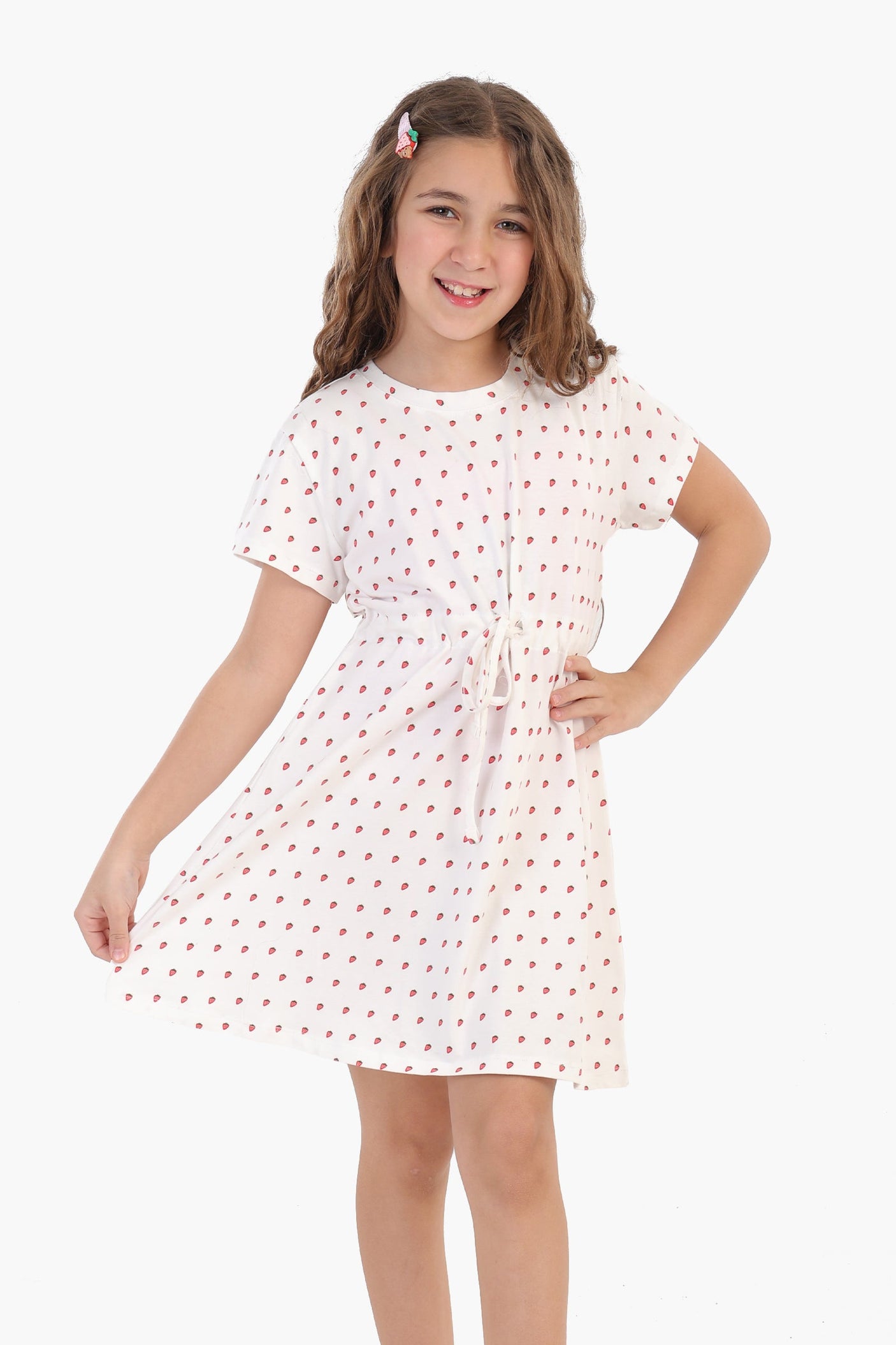 Carina - Girly Strawberry Print Nightgown