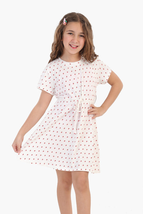 Carina - Girly Strawberry Print Nightgown