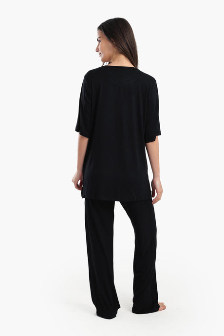 Carina - Pyjama Set with Keyhole Top
