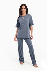 Carina - Pyjama Set with Keyhole Top