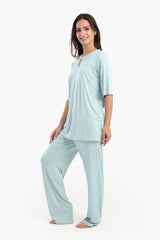 Carina - Pyjama Set with Keyhole Top