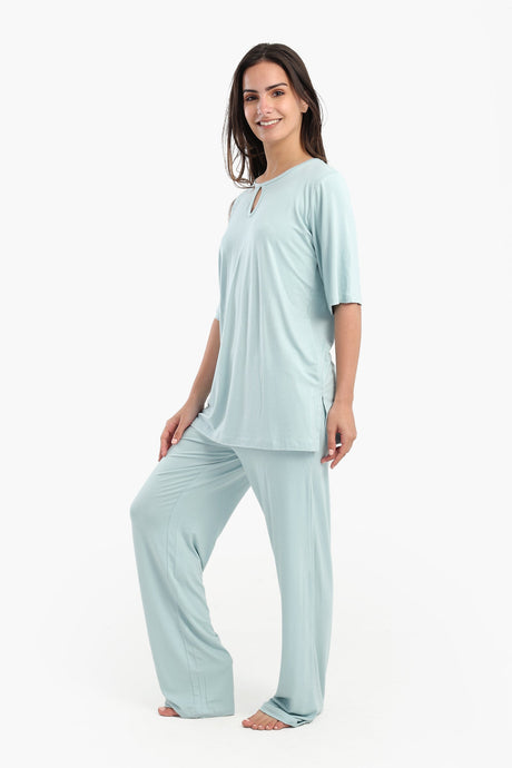 Carina - Pyjama Set with Keyhole Top