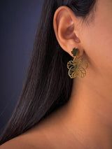 Engraved Flower Earrings