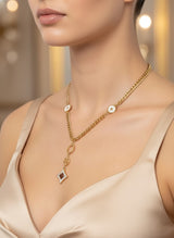 Women’s Necklace Chain & Pendant with Rhinestones