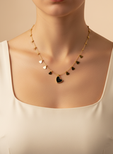 Women’s Necklace Hearts Pendant Black Heart