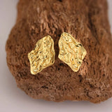 Gold Textured Earrings