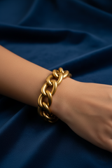 Wide Chain Gold Bracelet