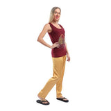 champs land - Sleepwear Set Of 2 Satin Pajama Set-Gold*Maroon