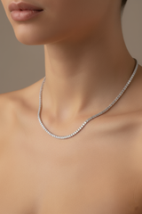 Women’s Necklace Tennis Design with Crystal Stones