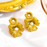 Flower Earrings with Pearls
