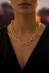 Women’s Necklace Interlocking Oval Link Classic