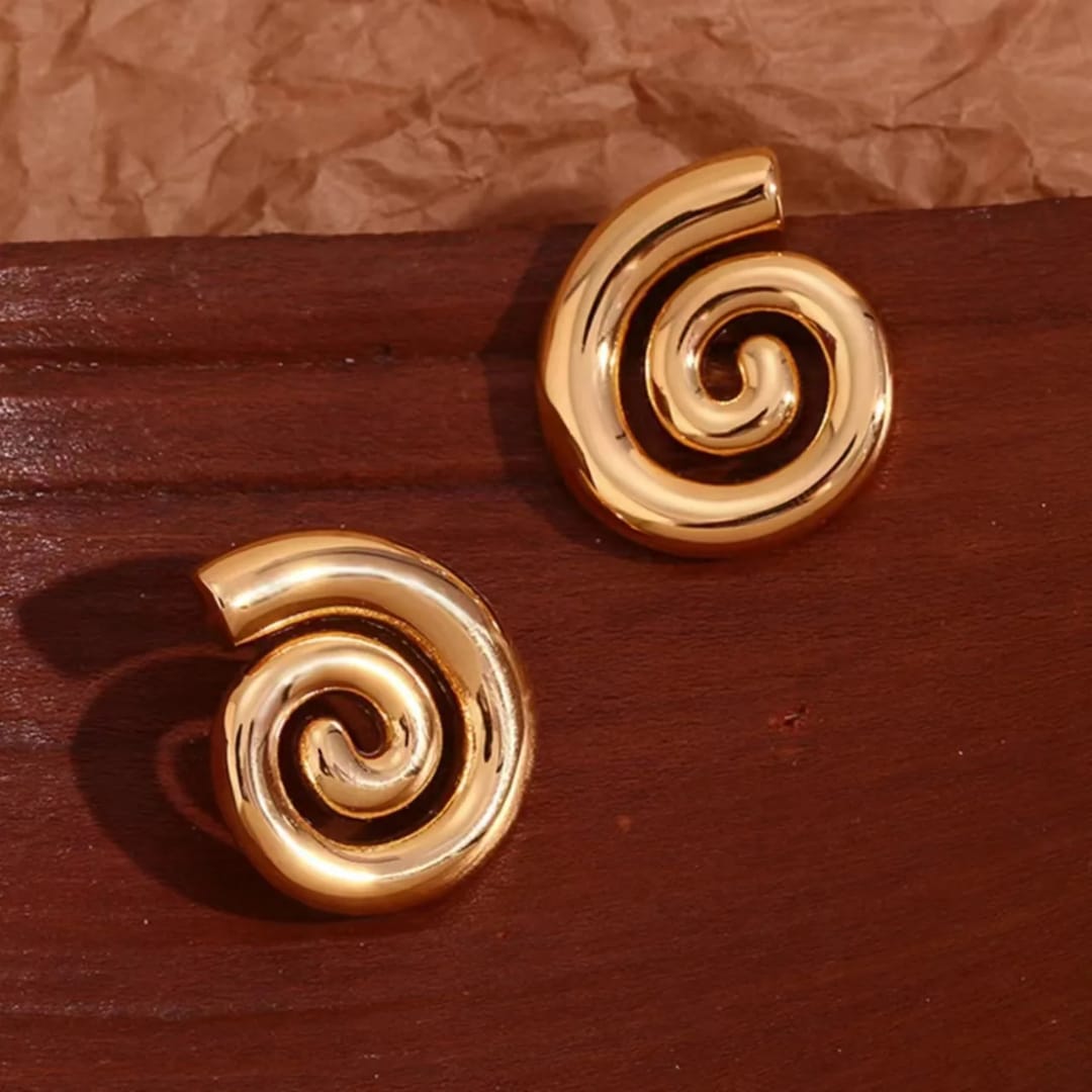 Golden Spiral Earrings