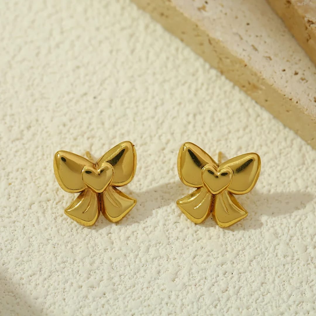 Bowknot Heart Earrings