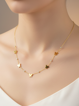 Women’s Necklace, Butterfly & Crystal Detail, Delicate